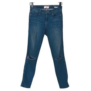 Frame Le High Skinny Blowout Knees